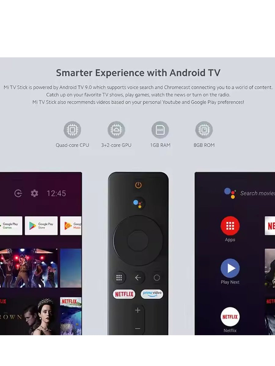 Hot Sale Xiaomi Global Mi TV Stick Android TV 9.0 1GB RAM 8GB ROM Assistant for Xiaomi Mi Fire TV Stick - ARRA SPORT