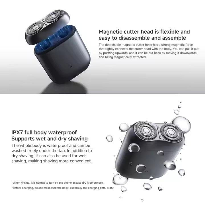 Original Xiaomi Mijia Electric Shaver S200 Waterproof With Detachable Magnetic Cutter Head Razor - ARRA SPORT