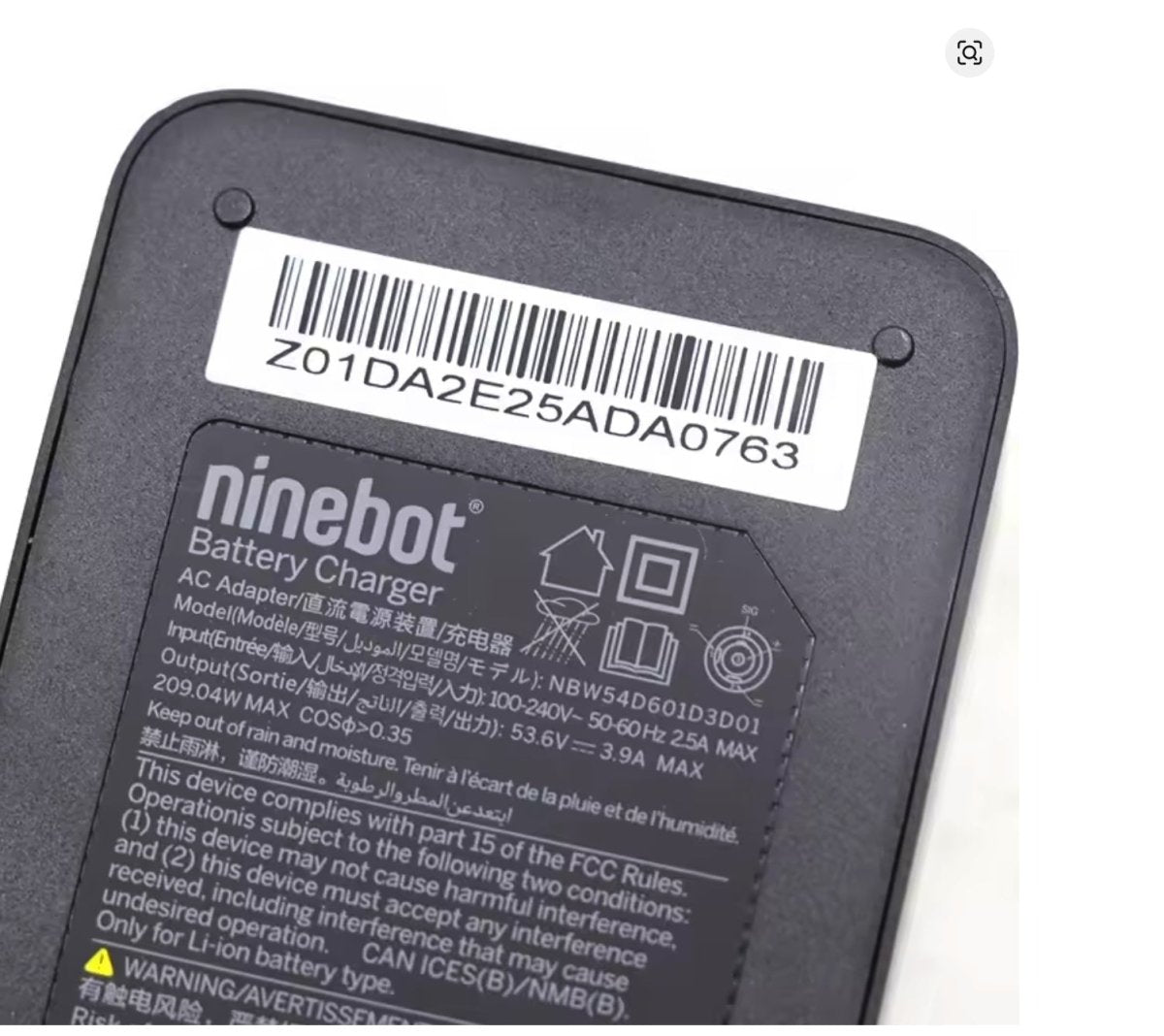 Segway Ninebot G3 F3 GT3 ZT3 Electric Scooter Battery Power Adapter 210W 53.6V 3.9A Fast Charger - ARRA SPORT