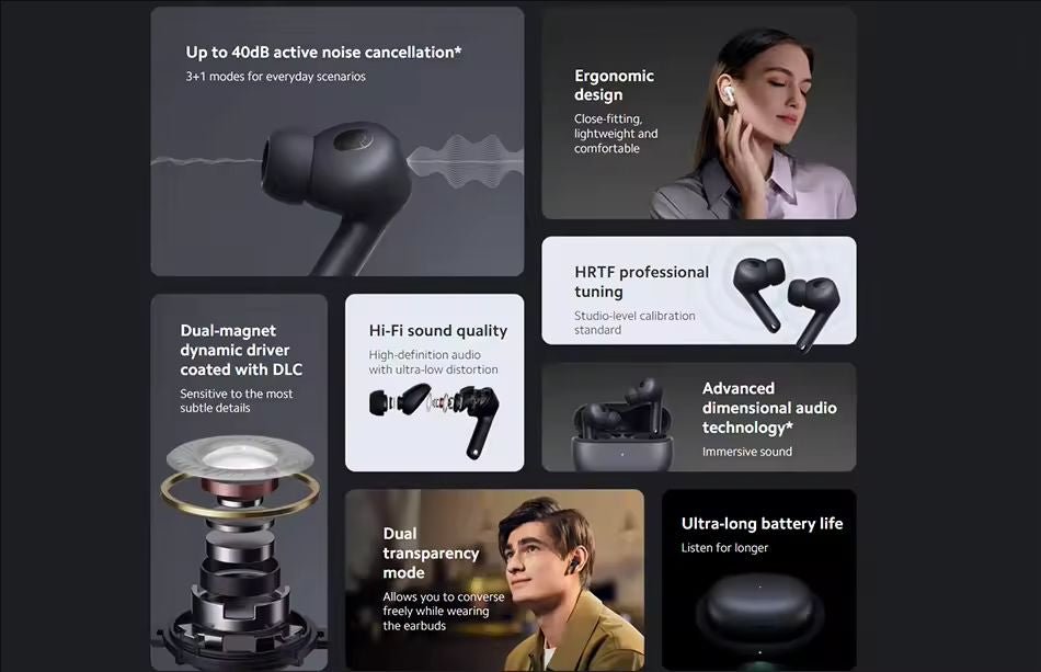 Xiaomi Buds 3T Pro TWS Wireless Earphones Active Noise Cancelling Wireless Headphones Hi - Fi Sound Quality - ARRA SPORT