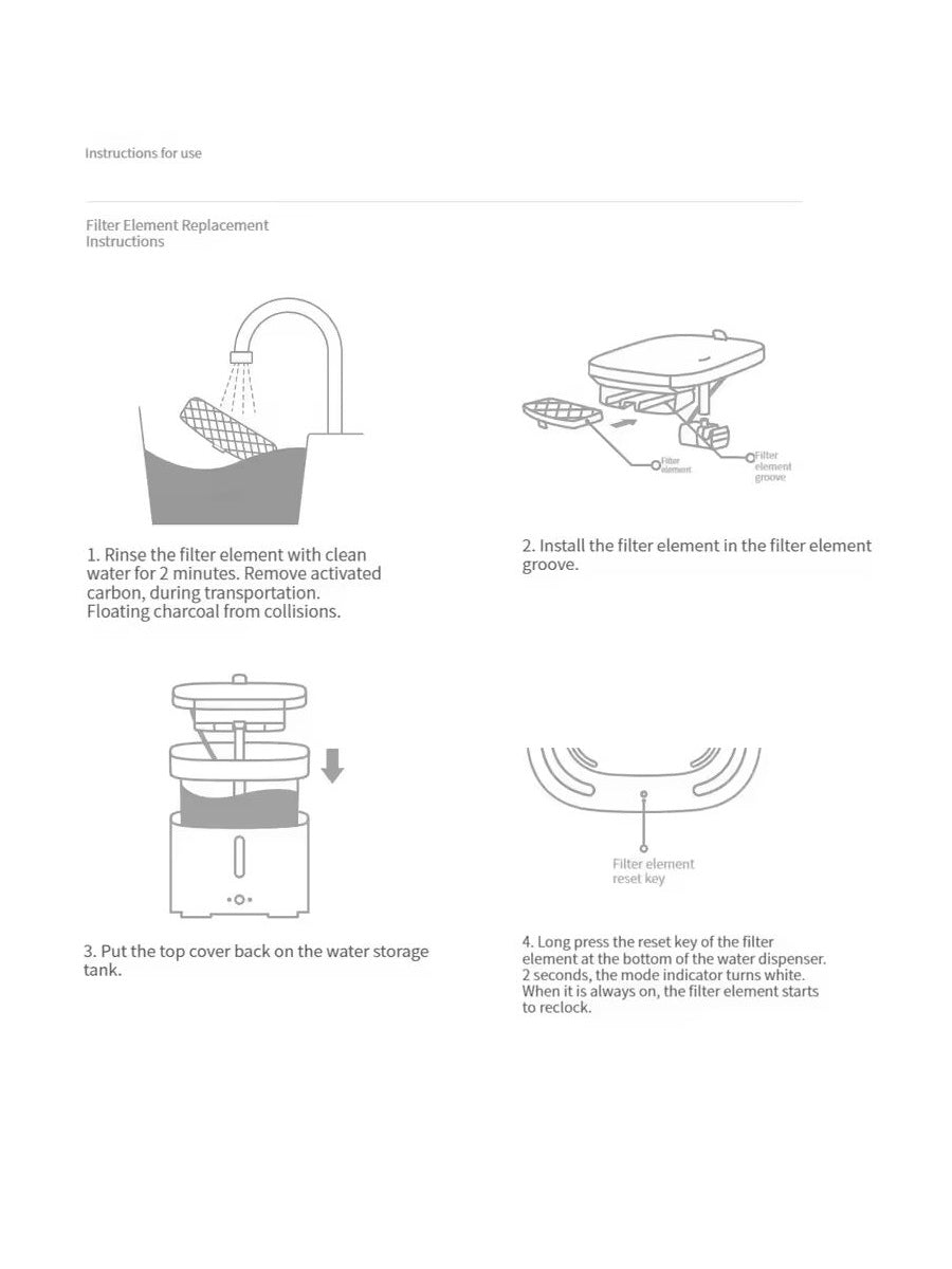 Xiaomi Mijia Filter Set For Smart Pet Water Dispenser Drinking Fountain Automatic Silent Water Dispenser Sterilization Filter - ARRA SPORT