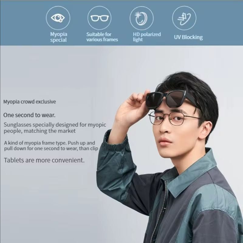Xiaomi Mijia Polarized Fitover Sunglasses UV400 High Definition Antiskid Can Compatible With Degree Glasses Man Woman TAC - ARRA SPORT