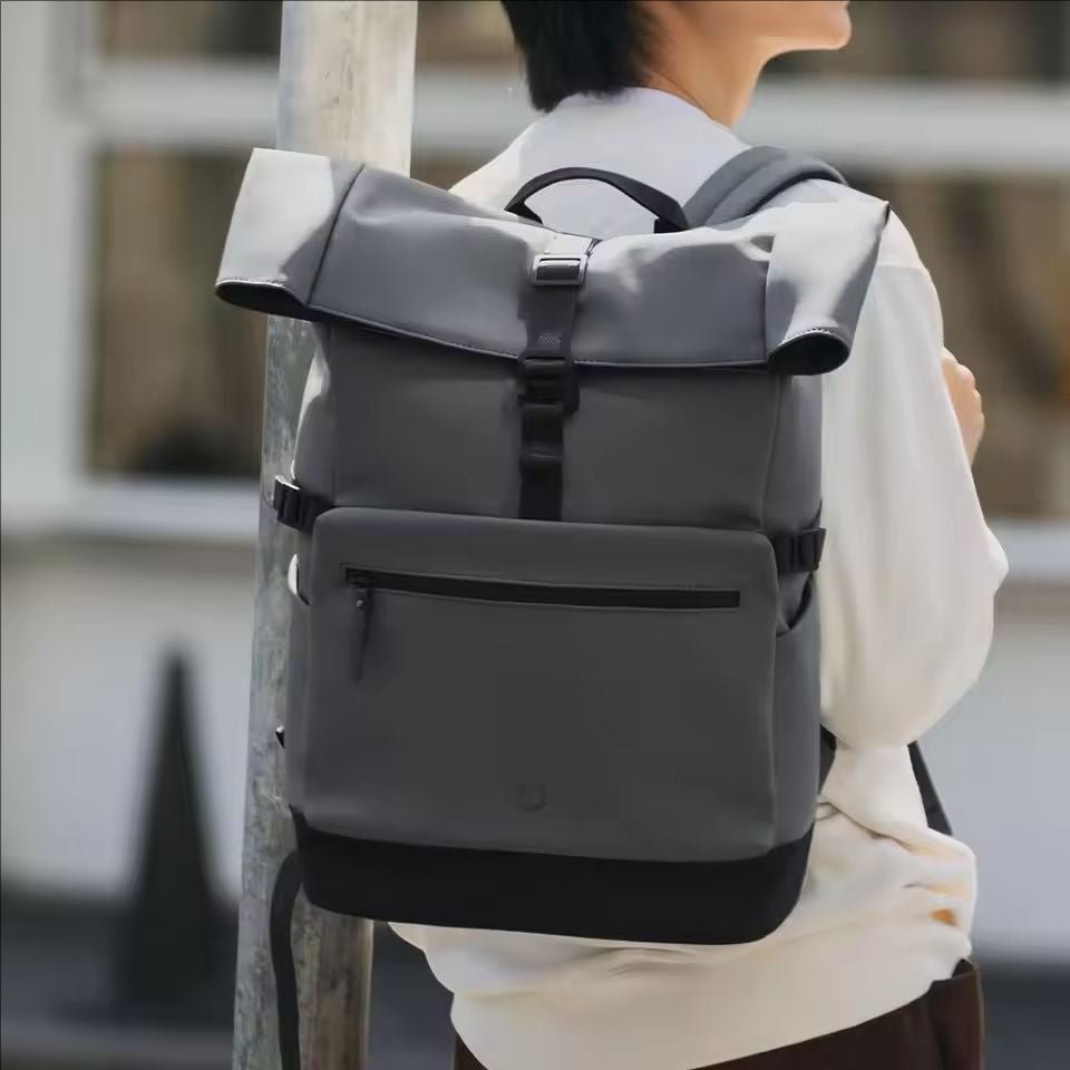 Xiaomi Mijia Rolled - edge School Casual Backpack 23L Big Capacity Shoulders Bag School Bag Life Style Day pack Leisure camp Bag - ARRA SPORT