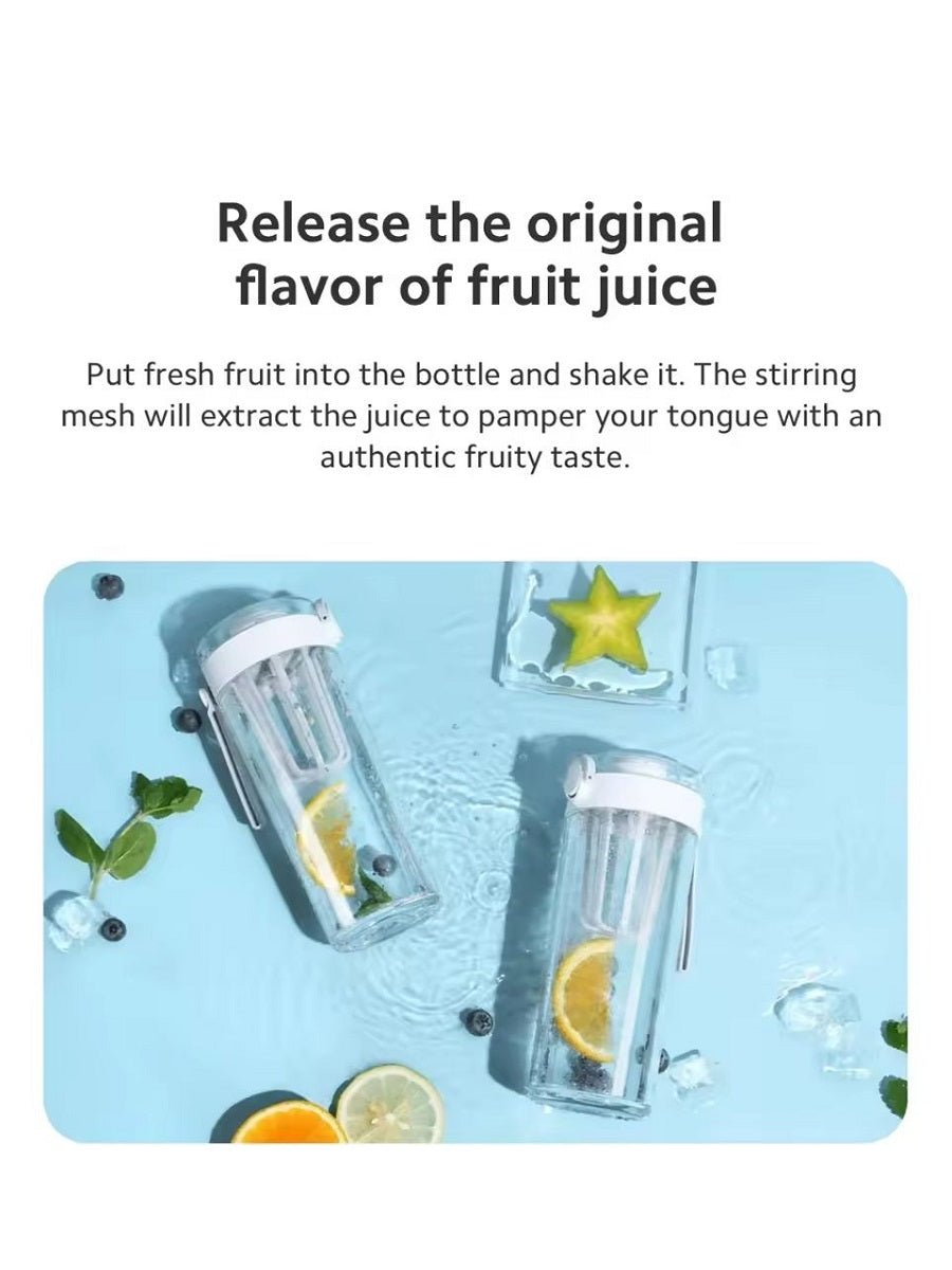 Xiaomi Mijia Tritan Water Cup 600ml Portable Leak - proof Outdoor Sports Water Bottle Shaker BPA - FREE Button Cap Easy Clean - ARRA SPORT