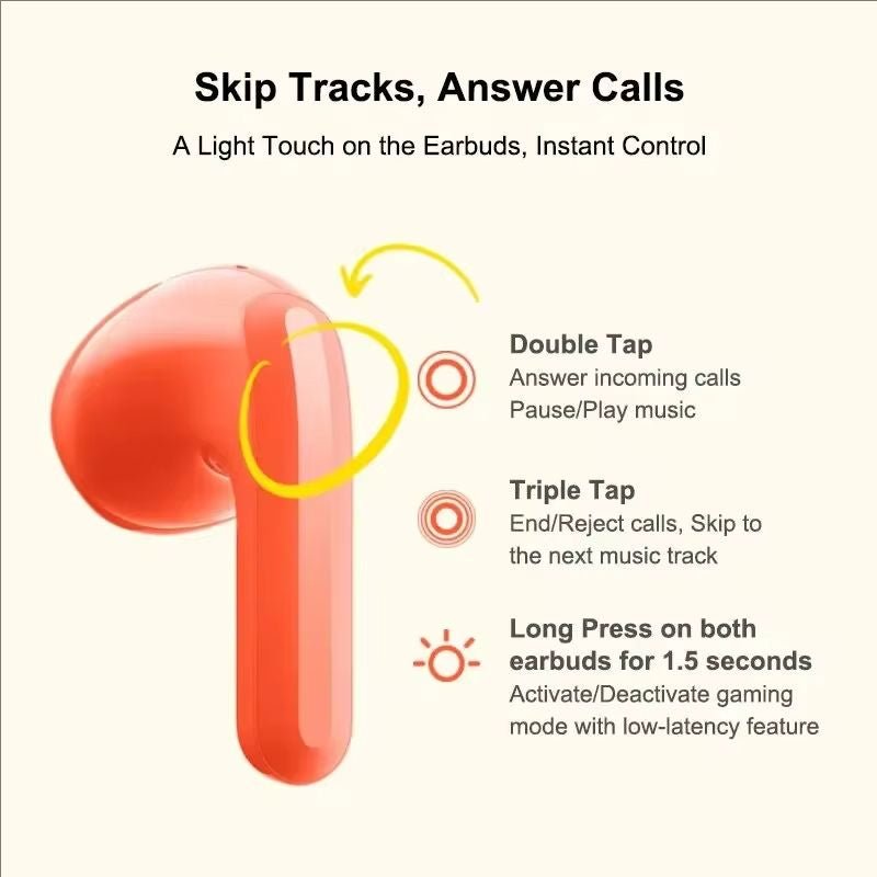 Xiaomi Redmi Buds 4 Lite TWS Wireless Earphone EU Version Bluetooth IP54 5.3 Noise Canceling Long Battery Life Youth Edition Headphones - ARRA SPORT